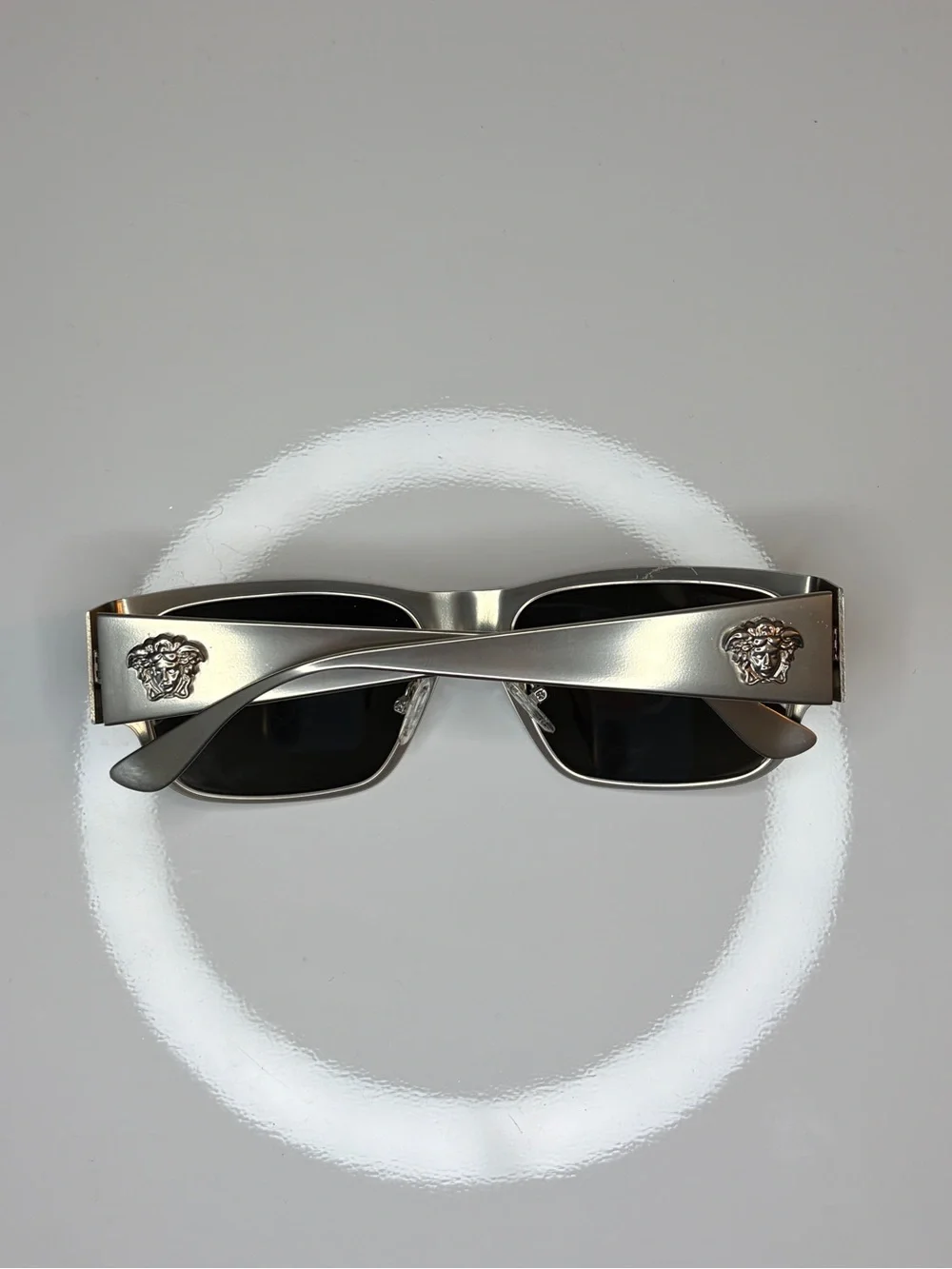 Men’s Original Designer Sunglasses with Metal Frame and Smoke Gray Lenses